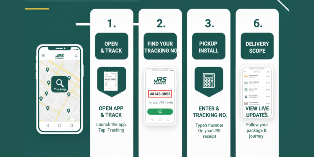 imnforaphics for track a shipment using jrs tracking app