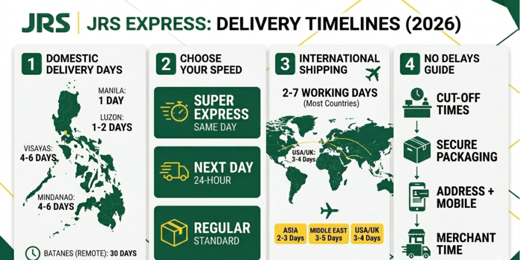 infographics on jrs express delivery days