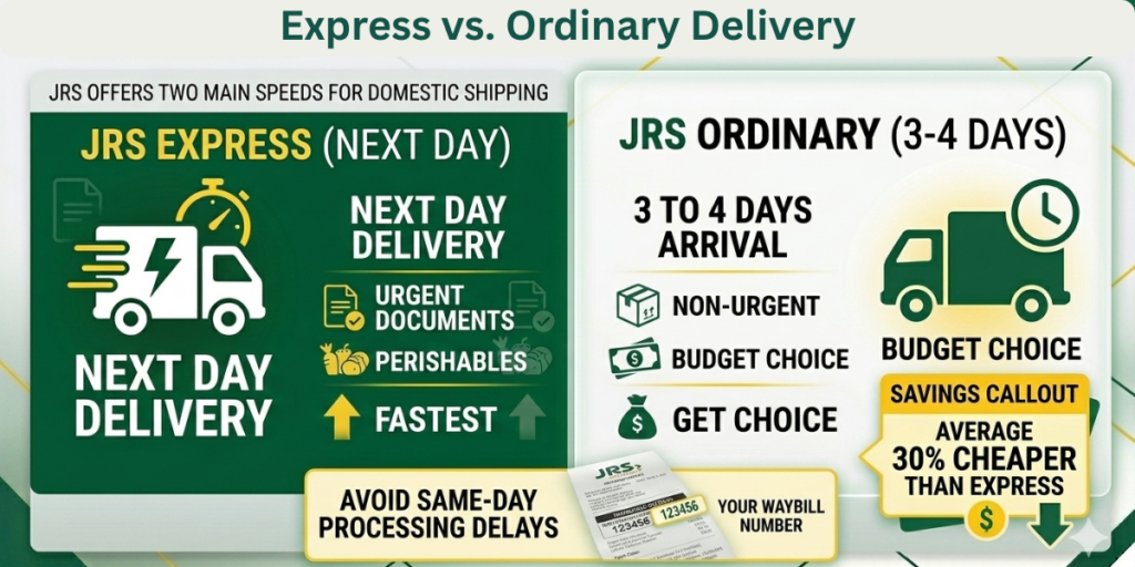 jrs express vs ordinary delivary